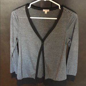 Striped cardigan.